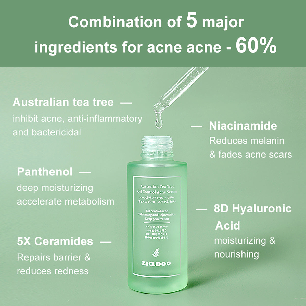 ZIA.DOO AUSTRALIAN TEA TREE OIL CONTROL ACNE SERUM