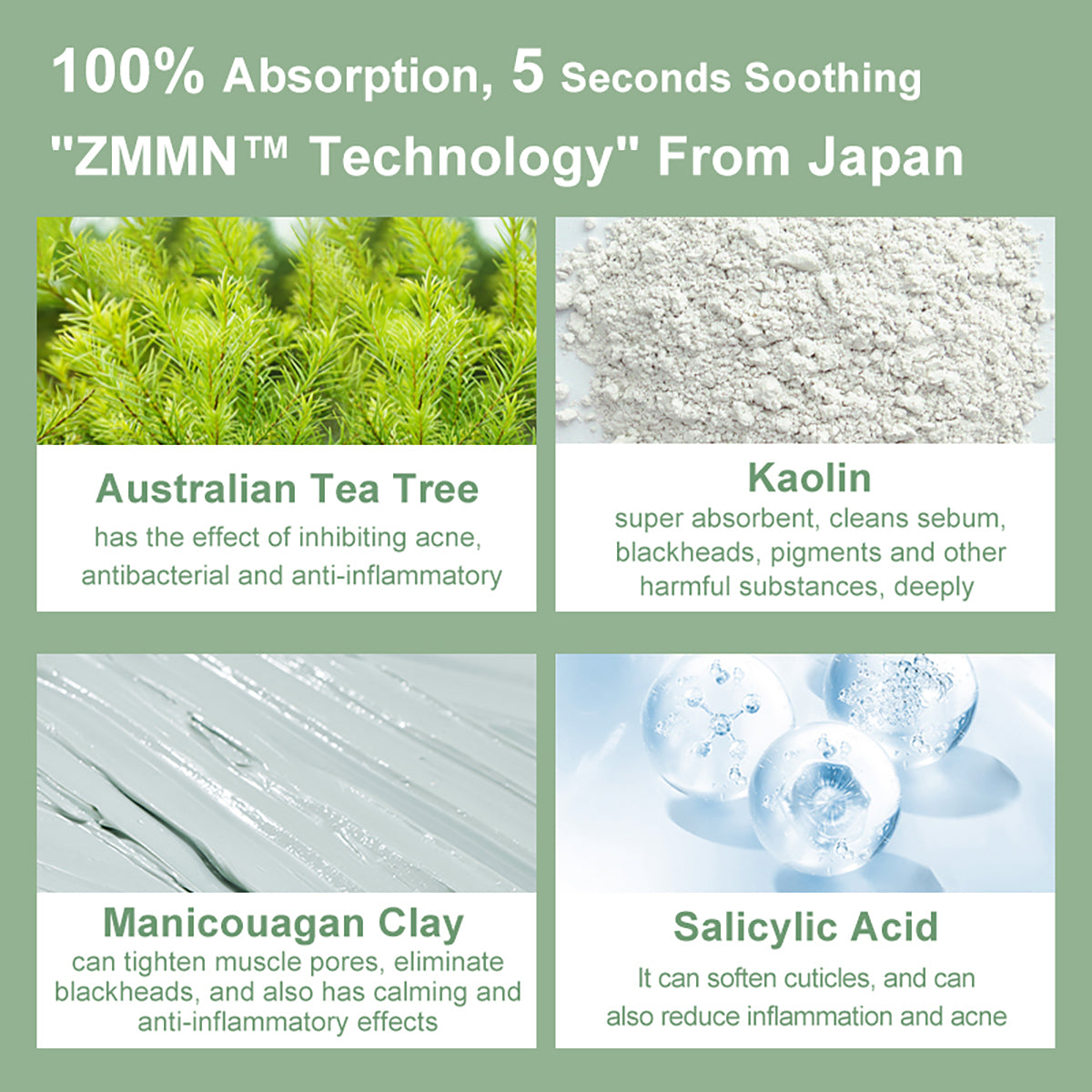 ZIA.DOO AUSTRALIAN TEA TREE OIL-CONTROL ACNE CLEANSING MUD MASK